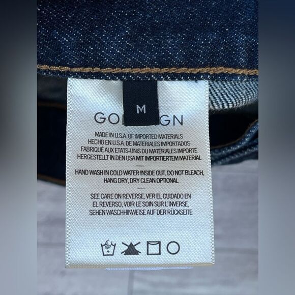 Goldsign The Pleat Cropped Denim Jacket size medium - Picture 11 of 13